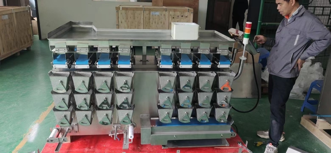 Máy cân nhiều đầu bằng thép không gỉ IP64 304 để cân sản phẩm thịt cá tươi