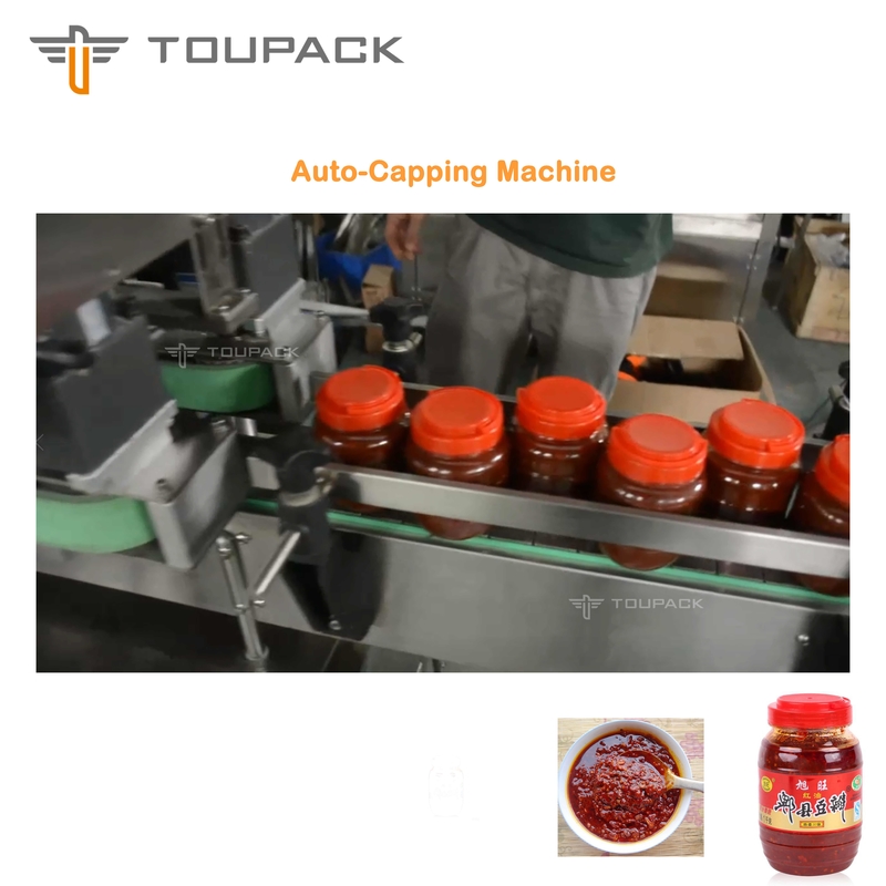 Máy đóng gói nước sốt PLC Máy làm đầy nước sốt đậu rộng dày Hệ thống làm đầy chất lỏng 4 đầu