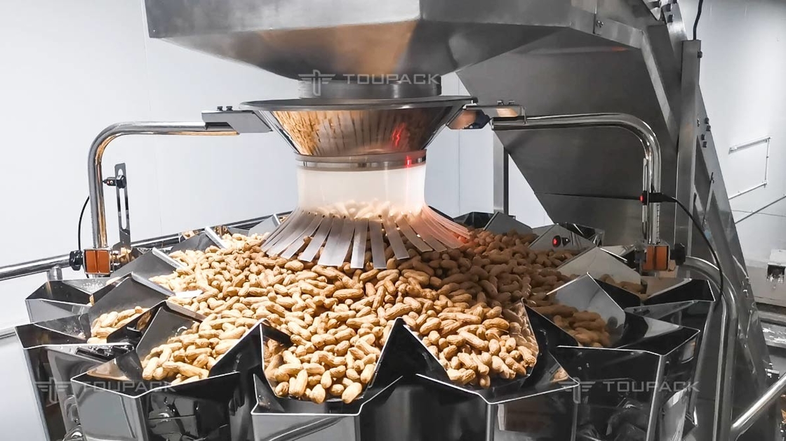 Máy đóng gói đứng lên túi có trọng lượng đứng 2,5kg Máy đóng gói hạt điều đậu phộng