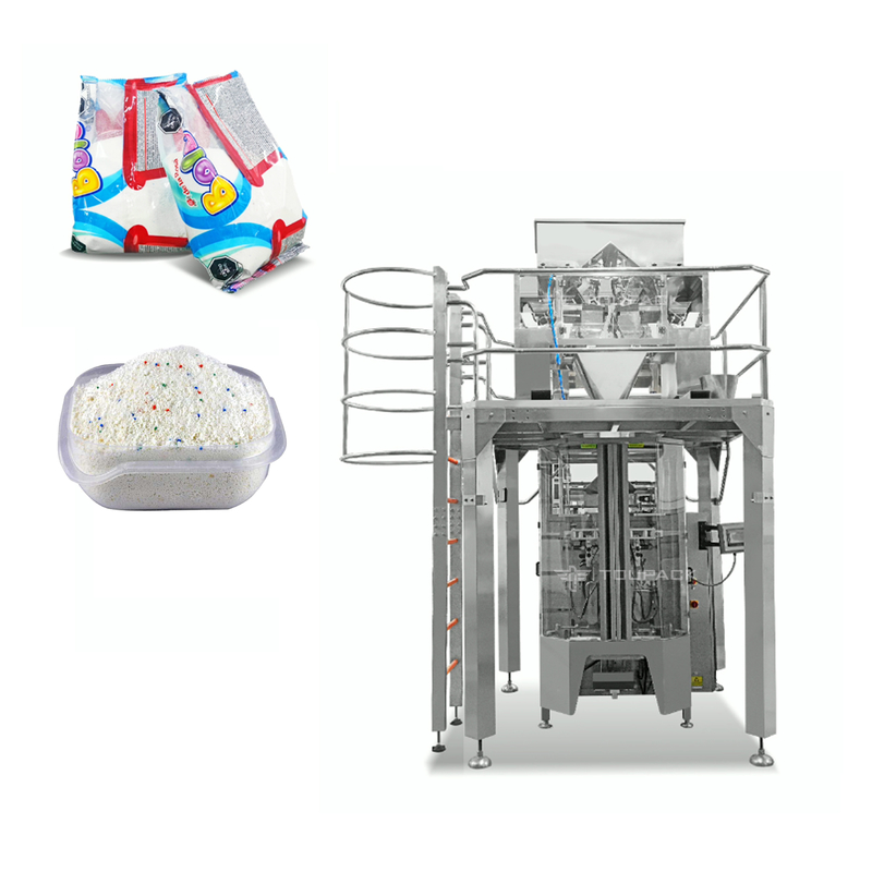 Túi dọc tự động Cân 4 đầu Máy cân tuyến tính 10L Máy đóng gói bột giặt 4kg