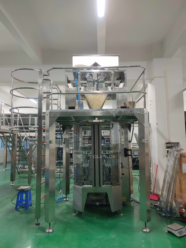 Túi dọc tự động Cân 4 đầu Máy cân tuyến tính 10L Máy đóng gói bột giặt 4kg