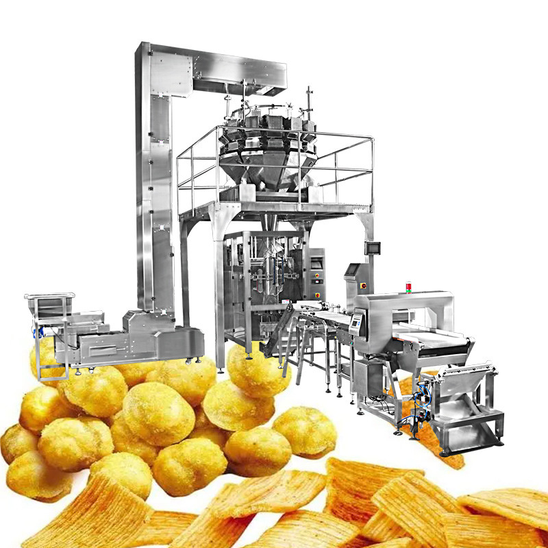 CE Máy đóng gói dọc nhiều đầu cân tự động Thực phẩm / bỏng ngô / khoai tây chiên