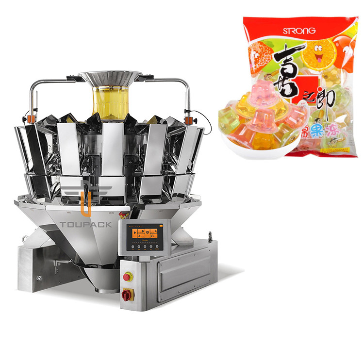 380V túi trong túi đóng gói máy đa chức năng đứng lên Gel Jelly đa đầu cân túi điền