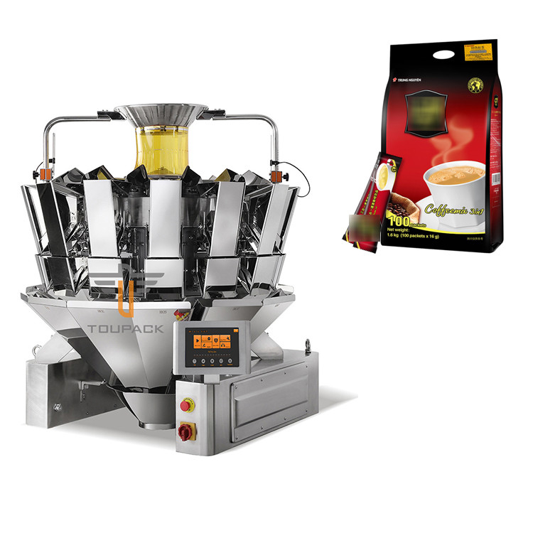 Túi đứng tự động làm sẵn Máy đóng gói Doypack Máy đóng gói bột cà phê Cân trong túi Cân kết hợp