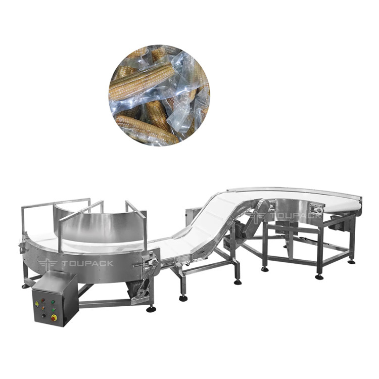 Lớp thực phẩm Vòng dây chuyền vận chuyển thép không gỉ Điện năng lượng Ngô vận chuyển hướng biến