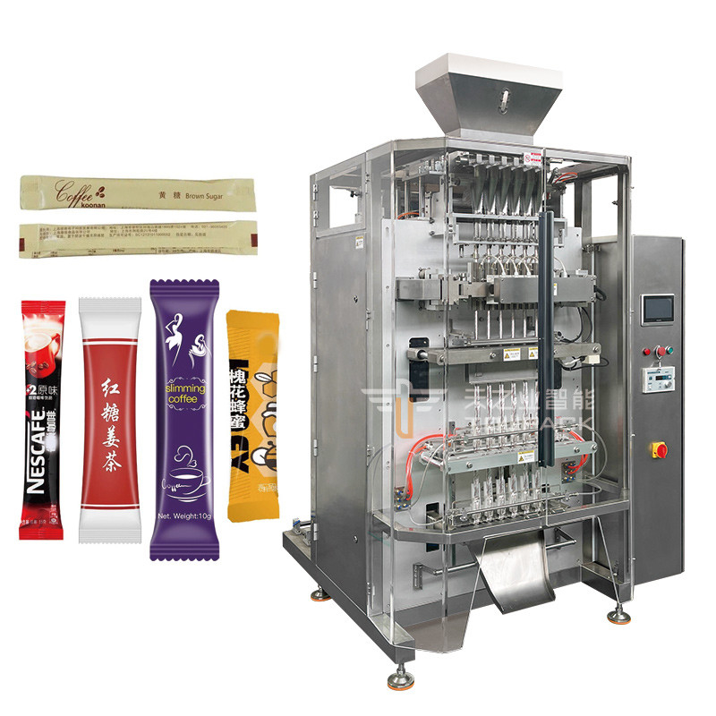 Tự động 20g 40g 80g nhiều dòng đồ uống thể thao hỗn hợp thanh gói bột nạp máy 4 dòng bột đóng gói máy thanh