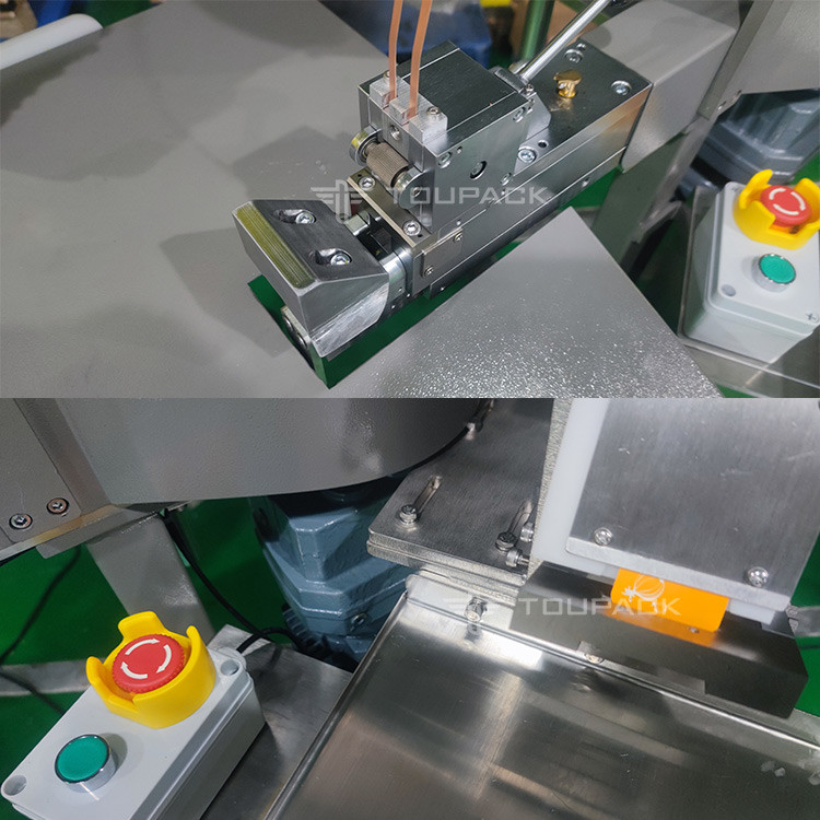Máy đóng gói túi lưới tỏi thủ công với Staples Máy đóng gói túi gừng gừng gừng bán tự động