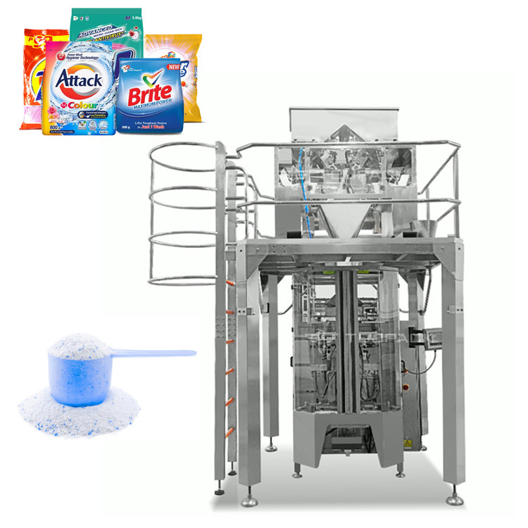 Máy đóng gói túi bột chất tẩy rửa 1kg 2kg 5kg Máy cân tự động cho bao bì bột xà phòng