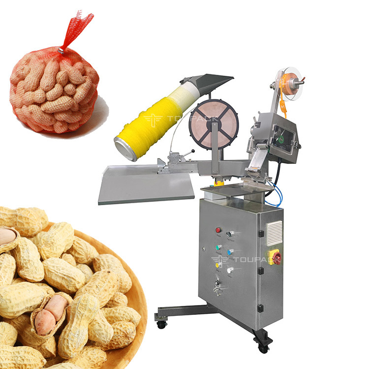 Máy đóng gói túi lưới lưới bán tự động cho hành tây khoai tây hạt cam