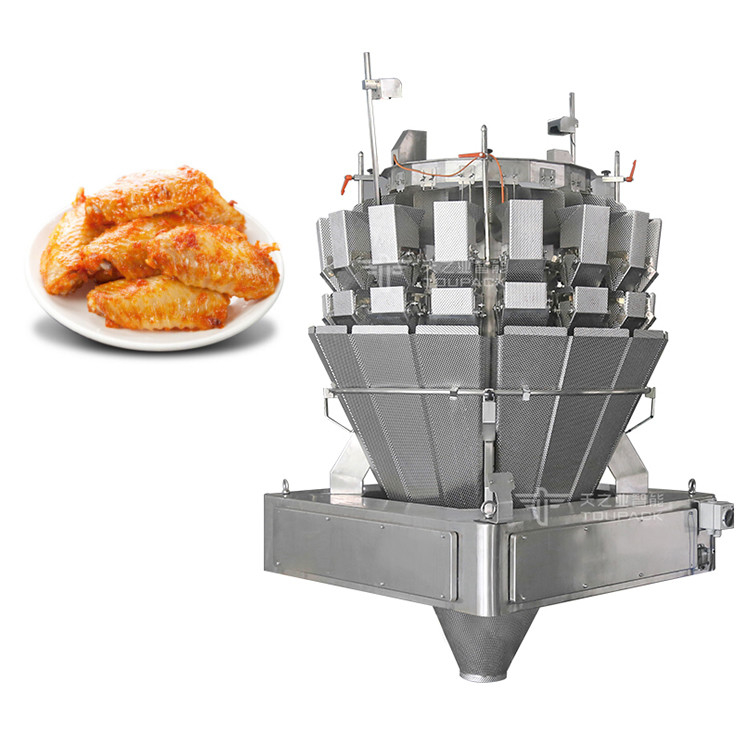 Tự động Vòng ăn kết hợp cân điền thực phẩm dính thịt ướp cánh gà đa đầu cân