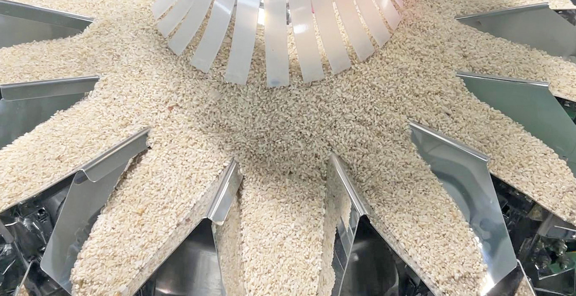 14 xô Máy cân tự động nhiều đầu 1kg 2kg 5L ngũ cốc thực phẩm ngũ cốc gạo túi đóng gói máy