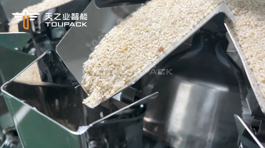 14 xô Máy cân tự động nhiều đầu 1kg 2kg 5L ngũ cốc thực phẩm ngũ cốc gạo túi đóng gói máy