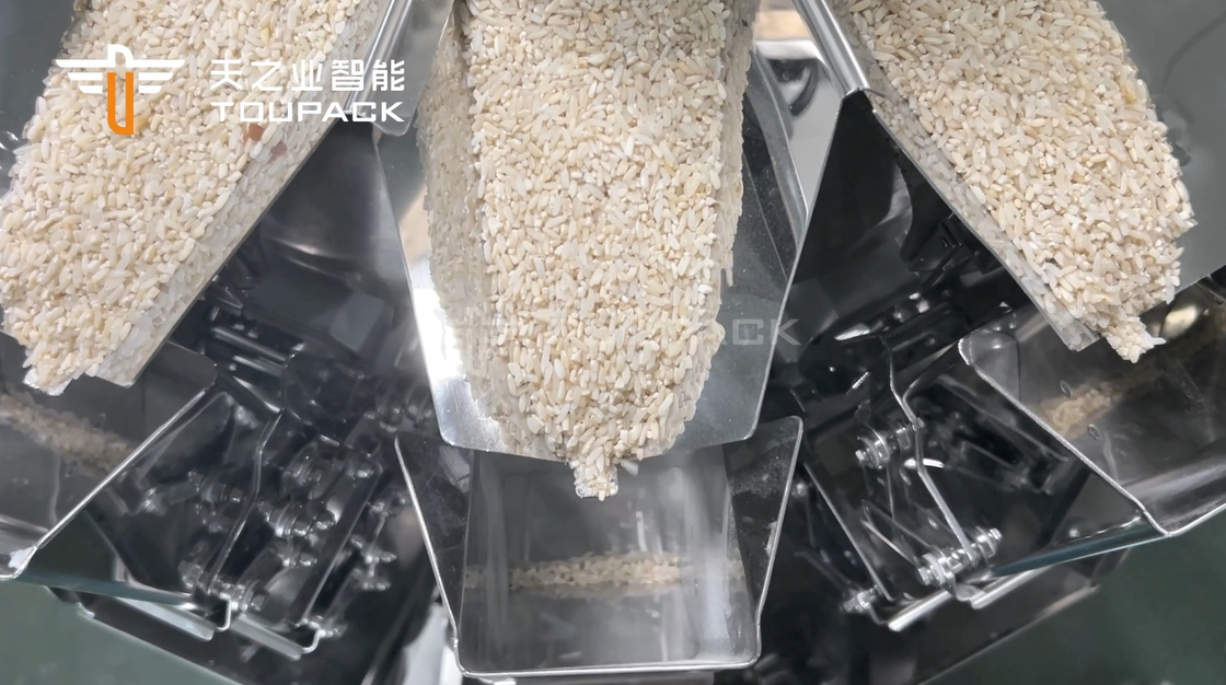 14 xô Máy cân tự động nhiều đầu 1kg 2kg 5L ngũ cốc thực phẩm ngũ cốc gạo túi đóng gói máy