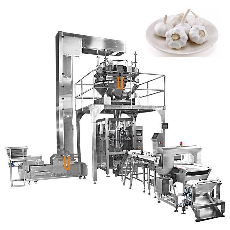 OEM Máy cân tự động Pouch Bean Sprout Coriander Khoai tây Tỏi Baby Carrot Packing Machine