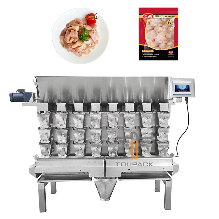 Máy đóng gói đầy tốc độ cao đa chức năng 8 đầu cân cho dưa chuột gà