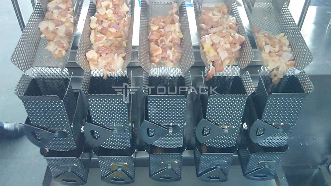 Máy đóng gói đầy tốc độ cao đa chức năng 8 đầu cân cho dưa chuột gà