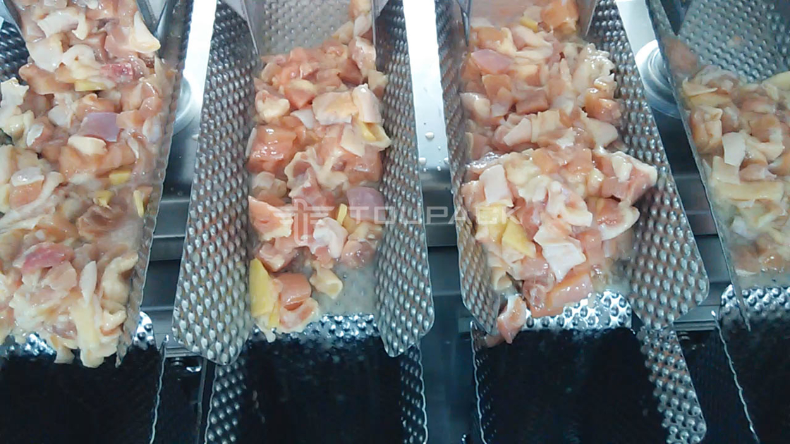 Máy đóng gói đầy tốc độ cao đa chức năng 8 đầu cân cho dưa chuột gà