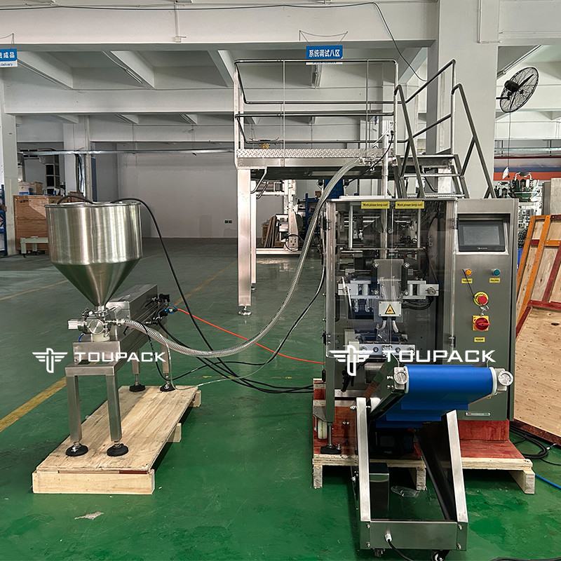 Túi tự động túi nhựa túi nhỏ nước súc miệng giặt chất bôi trơn chất lỏng Máy đóng gói chất lỏng cân và hệ thống đóng gói