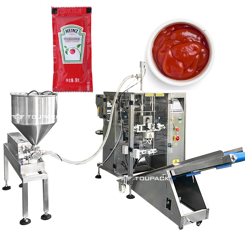 Chuyên gia tùy chỉnh mật ong bơ đậu phộng salad nước sốt ketchup nước dính chất lỏng cân và hệ thống đóng gói