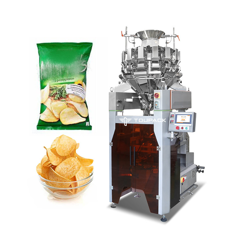 Tốc độ cao 120BPM Thẻ gậy khoai tây chiên đồ ăn nhẹ Máy đóng gói dọc Máy cân và đóng gói tự động