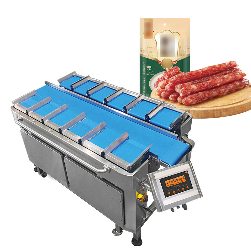 Sốt khói Trung Quốc bán tự động 12 đầu nhiều đầu máy cân đóng gói máy đóng gói xúc xích