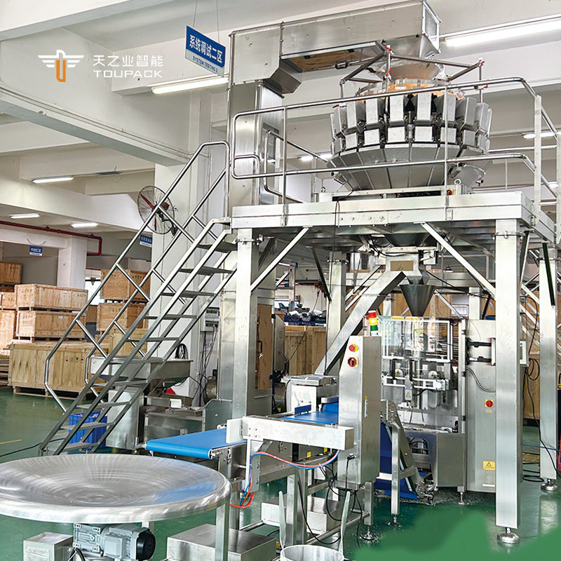 Máy đóng gói đậu phỉ tự động Popcorn bắp bắp bột nướng đậu phộng hạt dừa nhiều đầu Máy đóng gói cân