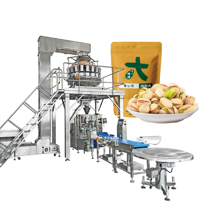 Tự động Đánh giá dọc Lấp túi túi đồ ăn nhẹ Cà phê hạt ngũ cốc Thức ăn chó Gạo hạt đậu phộng Máy đóng gói trái cây khô