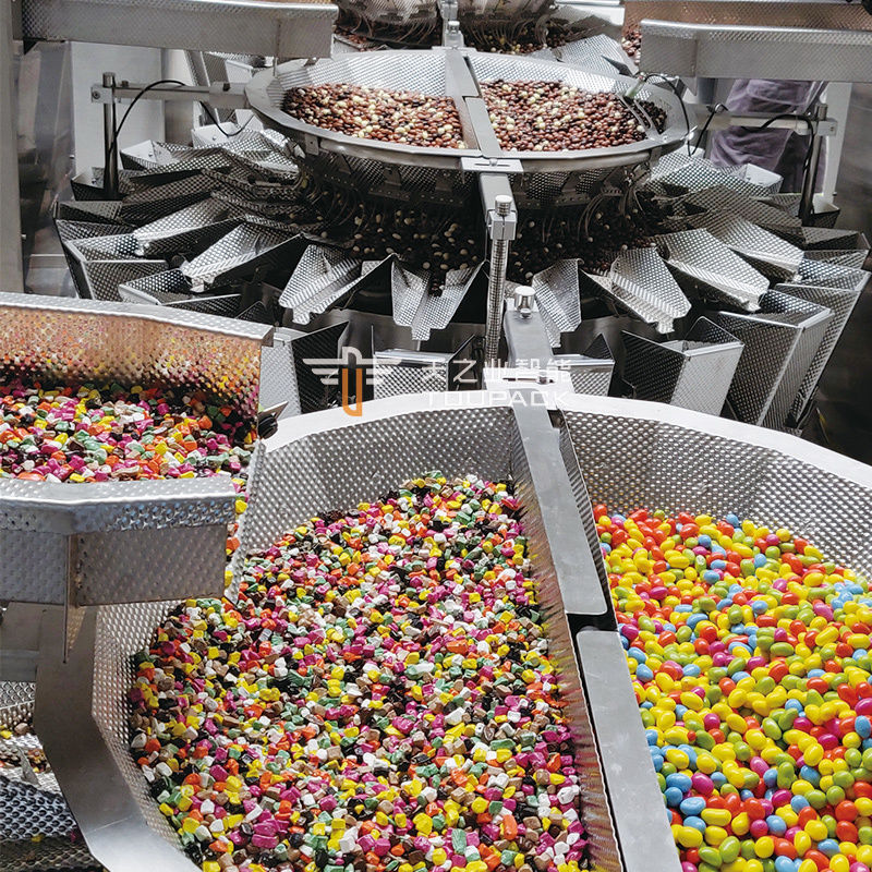 Tự động đứng lên túi Doypack cân đóng gói hạt hạt đậu phộng hạt dẻo Multihead cân máy điền