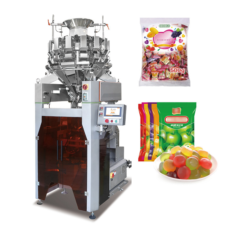 10/14 Hoppers Multihead Weigher máy đóng gói viên nhựa túi dọc Multihead máy đóng gói cân