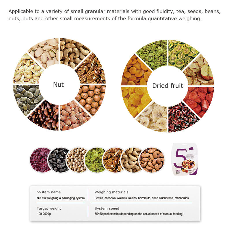 3l hoặc 5l hạt 14 đầu Máy đóng gói dọc 32 đầu nhiều đầu Máy đóng gói trái cây khô nước