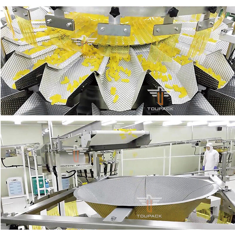 CE Nhà máy tùy chỉnh chip tự động kẹo điền và niêm phong dây chuyền sản xuất Máy đóng gói đồ ăn nhẹ cho lọ / chai / lon