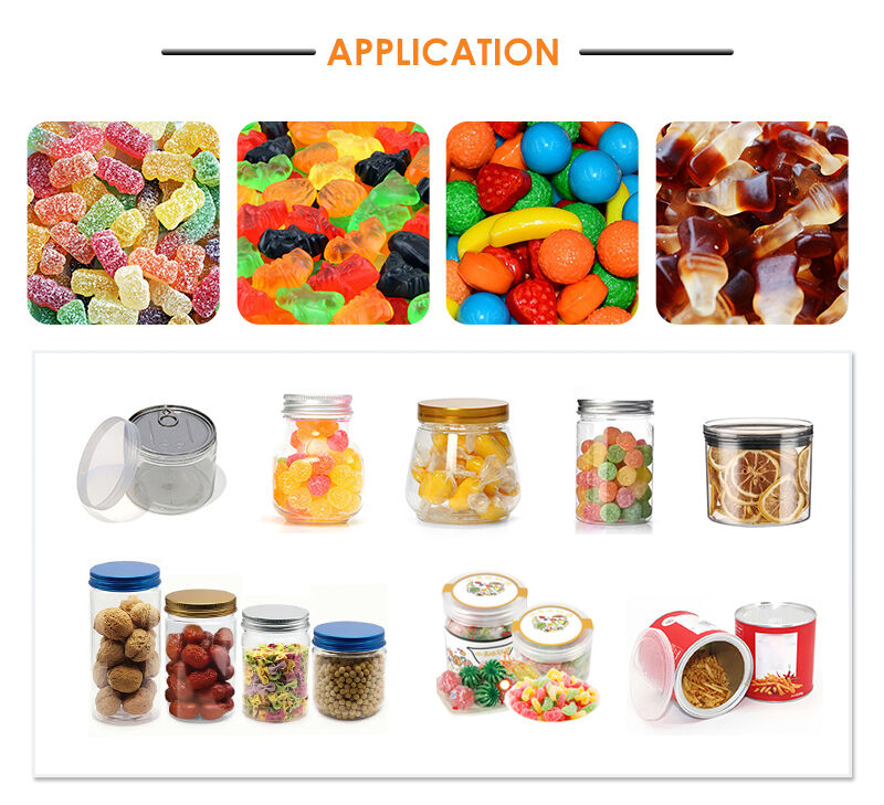 CE Nhà máy tùy chỉnh chip tự động kẹo điền và niêm phong dây chuyền sản xuất Máy đóng gói đồ ăn nhẹ cho lọ / chai / lon