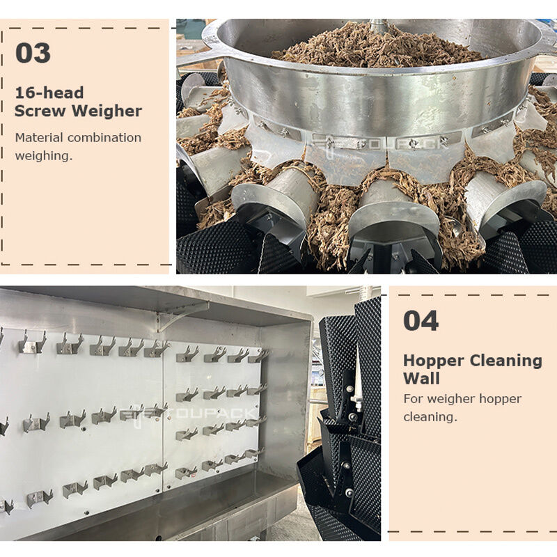 Đường đóng gói khay tự động với bánh vít ăn nhiều đầu cân cho thịt, salad và thức ăn sẵn