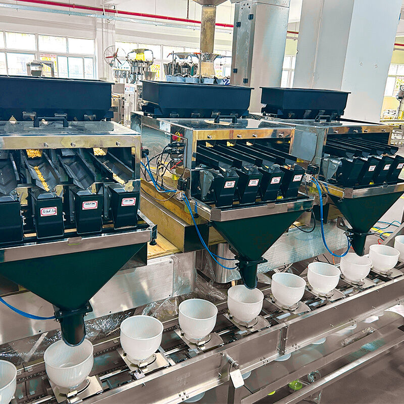 Máy đóng gói thức ăn cho thú cưng tốc độ cao cân định lượng đa đầu cho thức ăn viên và đồ ăn nhẹ