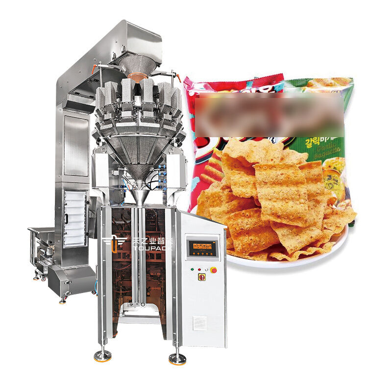 Máy đóng gói tự động VFFS cho bao bì thực phẩm với Multihead Weigher 20-200 gói mỗi phút Hệ thống cân chính xác cao