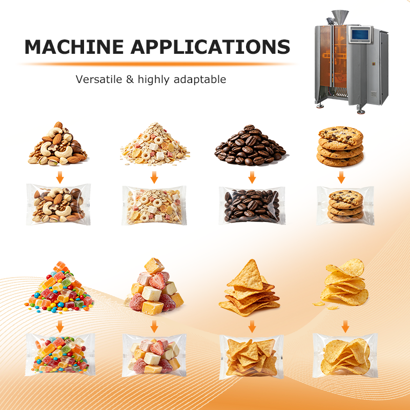 Automatic Vertical Form Fill Seal Machine for 200g-1000g Food Packaging with 150 bags/min and Intelligent Control System