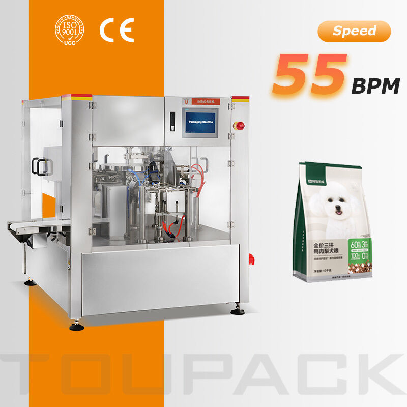Máy đóng gói túi quay tự động tốc độ cao Máy đóng gói Doypack với Máy cân nhiều đầu 10/14 đầu