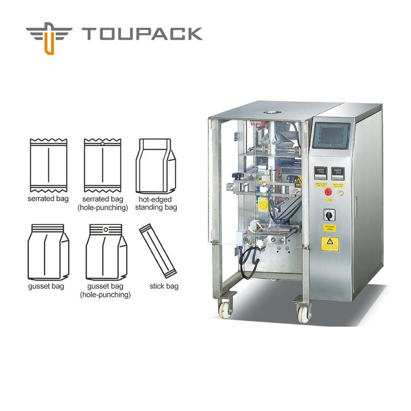 Điều khiển PLC 100 túi / phút Máy đóng gói thực phẩm ăn nhẹ, Máy đóng gói bỏng ngô