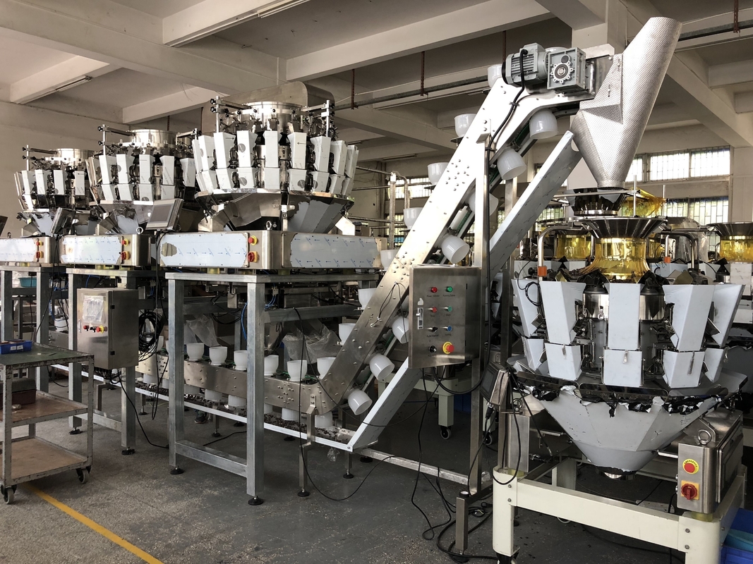 Máy đóng gói dưa chua 0,75KW Có thể đo lường thực phẩm an toàn Loại bát Tipplers Băng tải cho các khối