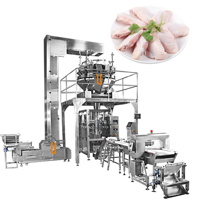VFFS Máy nạp cân thẳng đứng Máy đóng gói thịt đông lạnh Chicken Leg Duck Neck