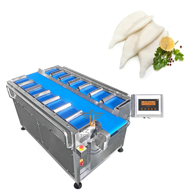 Thực phẩm trái cây mực ống rau kết hợp cân với dây chuyền vận chuyển 12/14 đầu tay dây chuyền cân