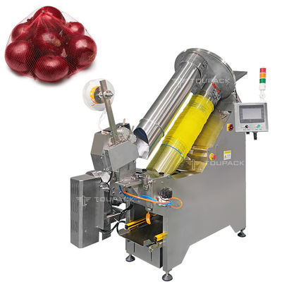 Semi Auto Mesh Bag Net Packing Machine For Onion Net Bag Sealing Clipping Packing Machine Máy đóng gói