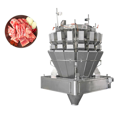 Thịt đông lạnh tươi thịt lợn sống miếng xương sườn Máy cân nhiều đầu đóng gói với bánh vít