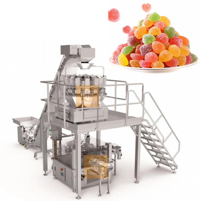 Hệ thống cân và lấp đầy kẹo nhiều chức năng kẹo kẹo 14 Bucket Multihead Weigher
