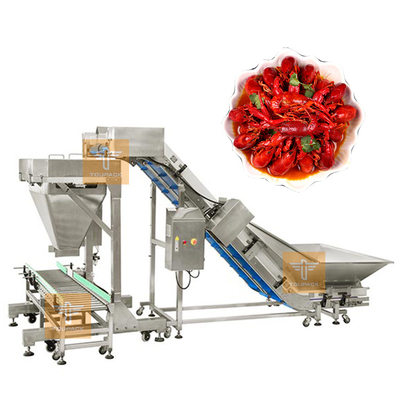Cây cua cân hệ thống thu thập kiểm tra lặp đi lặp lại Hệ thống đóng gói lại trọng lượng hải sản