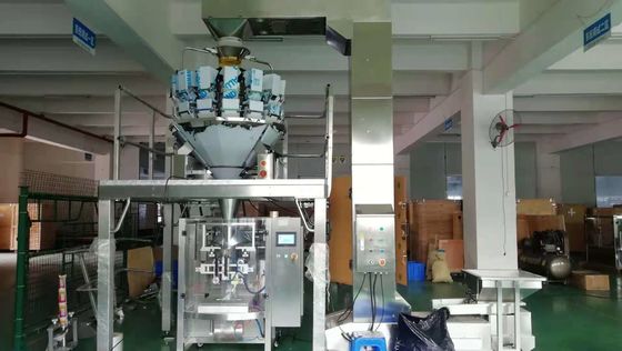 Máy đóng gói đứng VFFS Máy đóng gói đa đầu Cân thực phẩm tự động Điền mẫu niêm phong