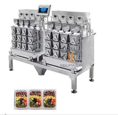 Máy cân tuyến tính Tri - Layer Hopper IP65 8 Đầu Thực phẩm dính