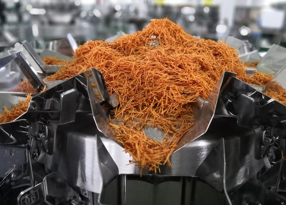 Máy đóng gói cân nhiều đầu SS316 cho khoai tây chiên 70 túi / phút